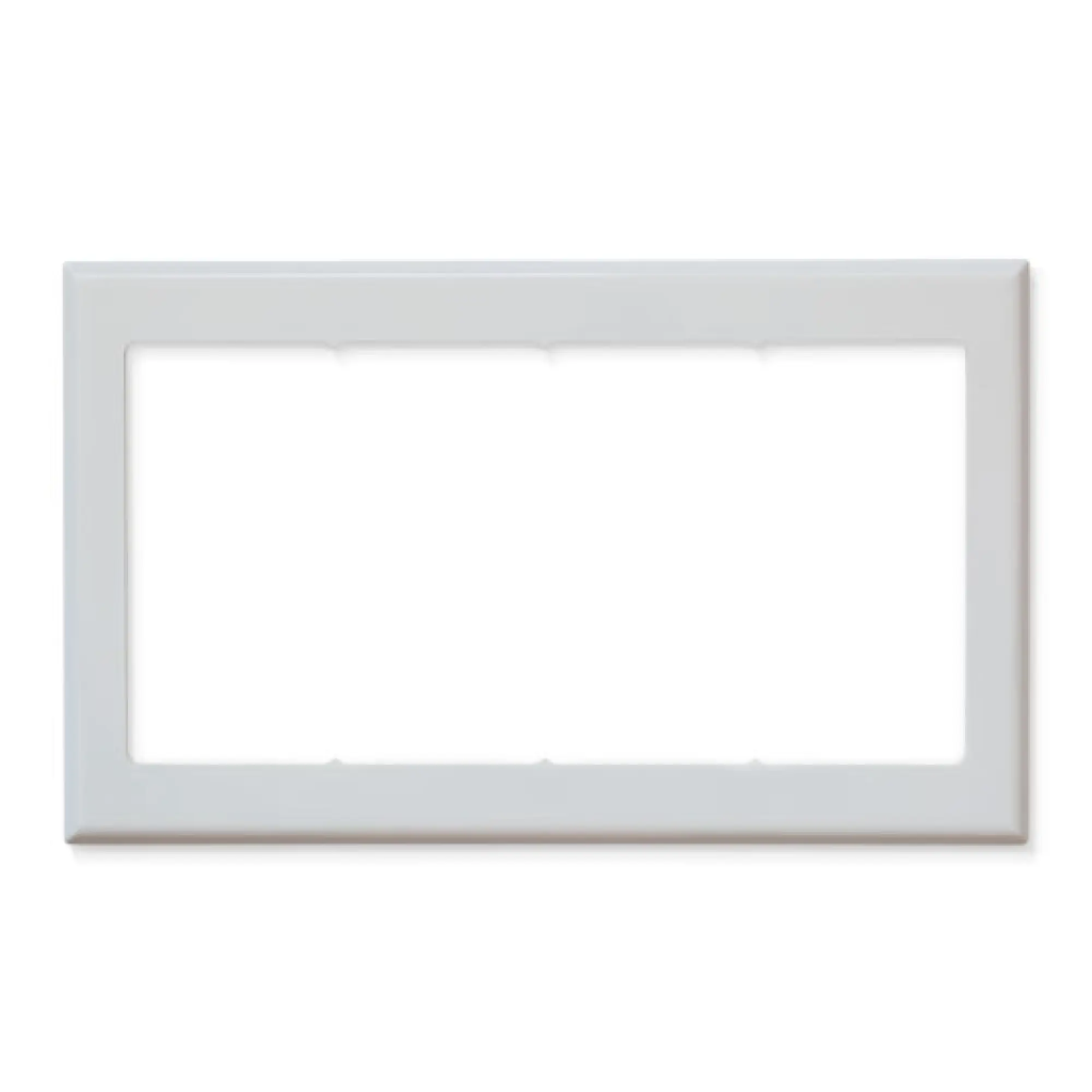 White four-gang snap-on screwless cover plate